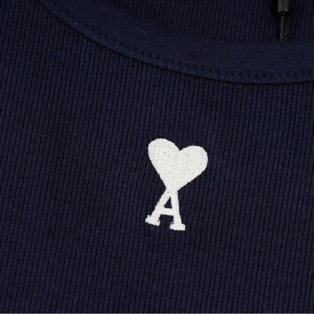 Ami Dark Blue Tank Top with White Emblem - Picture 4 of 8